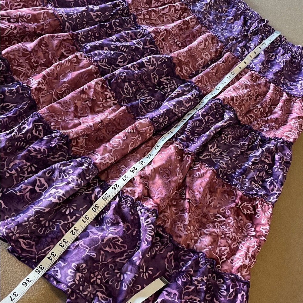 Hand Kreation 5 Tier Gypsy Maxi Skirt Purple and Pink - OS - Picture 8 of 8